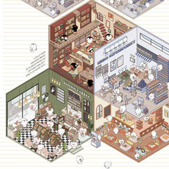 BRINTRUNG 4D house sticker supermarket scene 2 for playful storytelling.