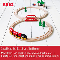 BRIO Classic Figure 8 set wagons connect magnetically for simple building