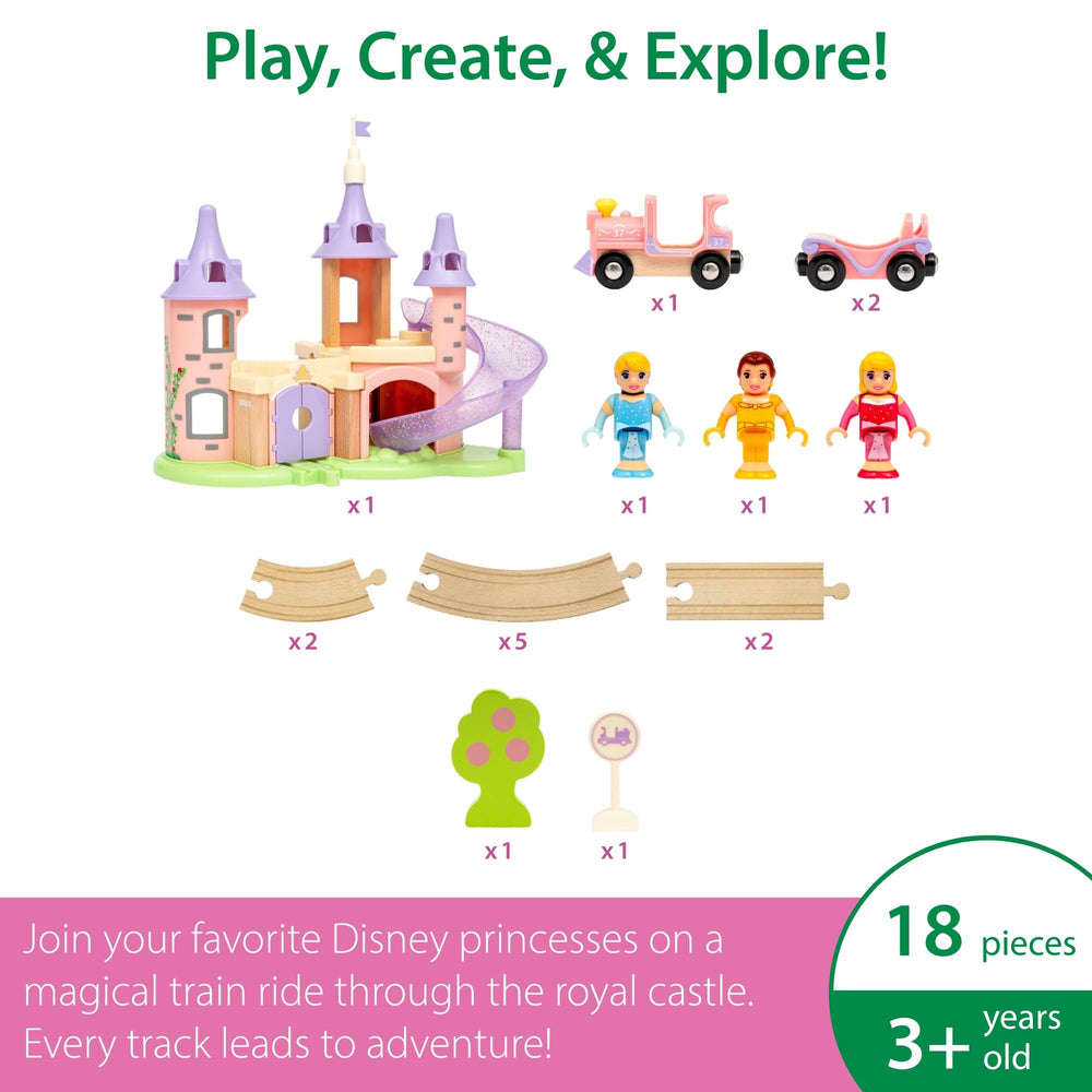 BRIO Disney Princess Castle Set belle-figurine inspires magical journeys and cooperative play.
