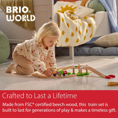 BRIO My First Railway Beginner Pack Montessori-inspired setup supports early STEM exploration.