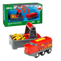 BRIO RC Train engine controller front view for imaginative play.