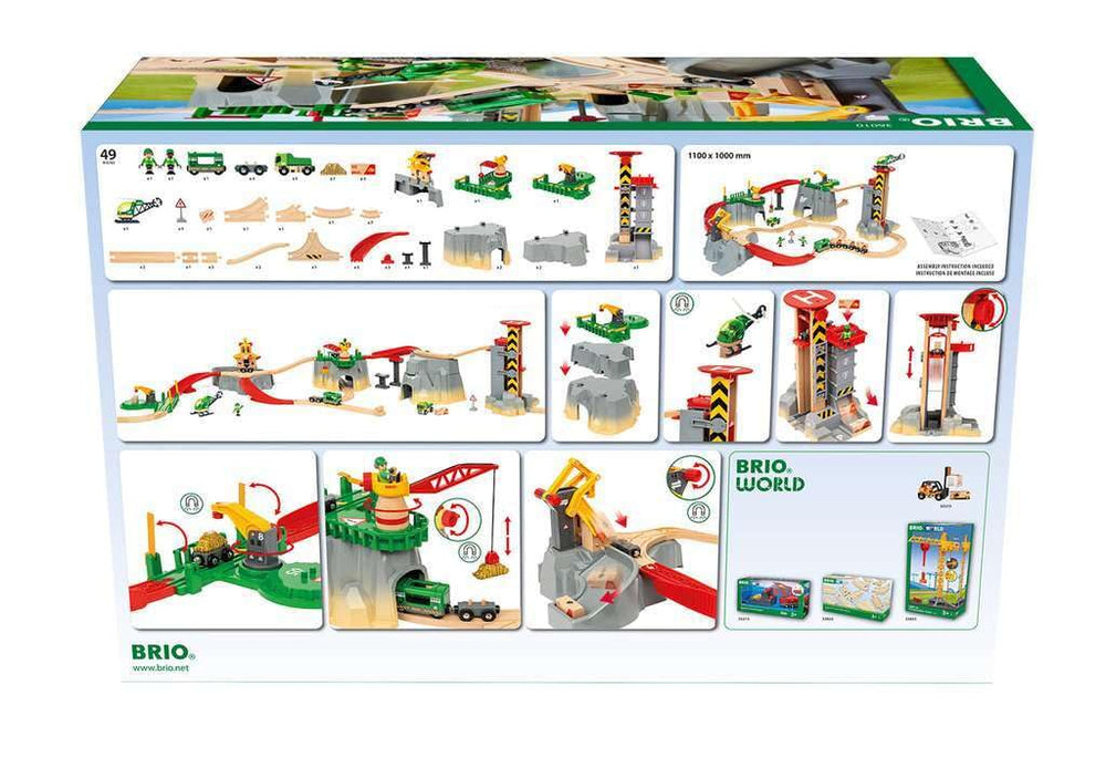 BRIO World Cargo Mountain Set tracks – compatibility with BRIO systems for easy expansion.