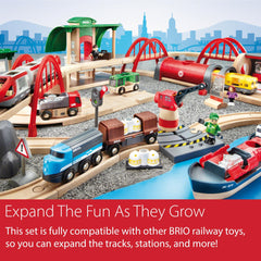 Brio World Deluxe two-story station features storytelling gapless passenger flow.