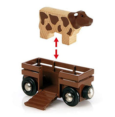 BRIO World Farm Railway Set cow figure featuring lifelike farm interaction