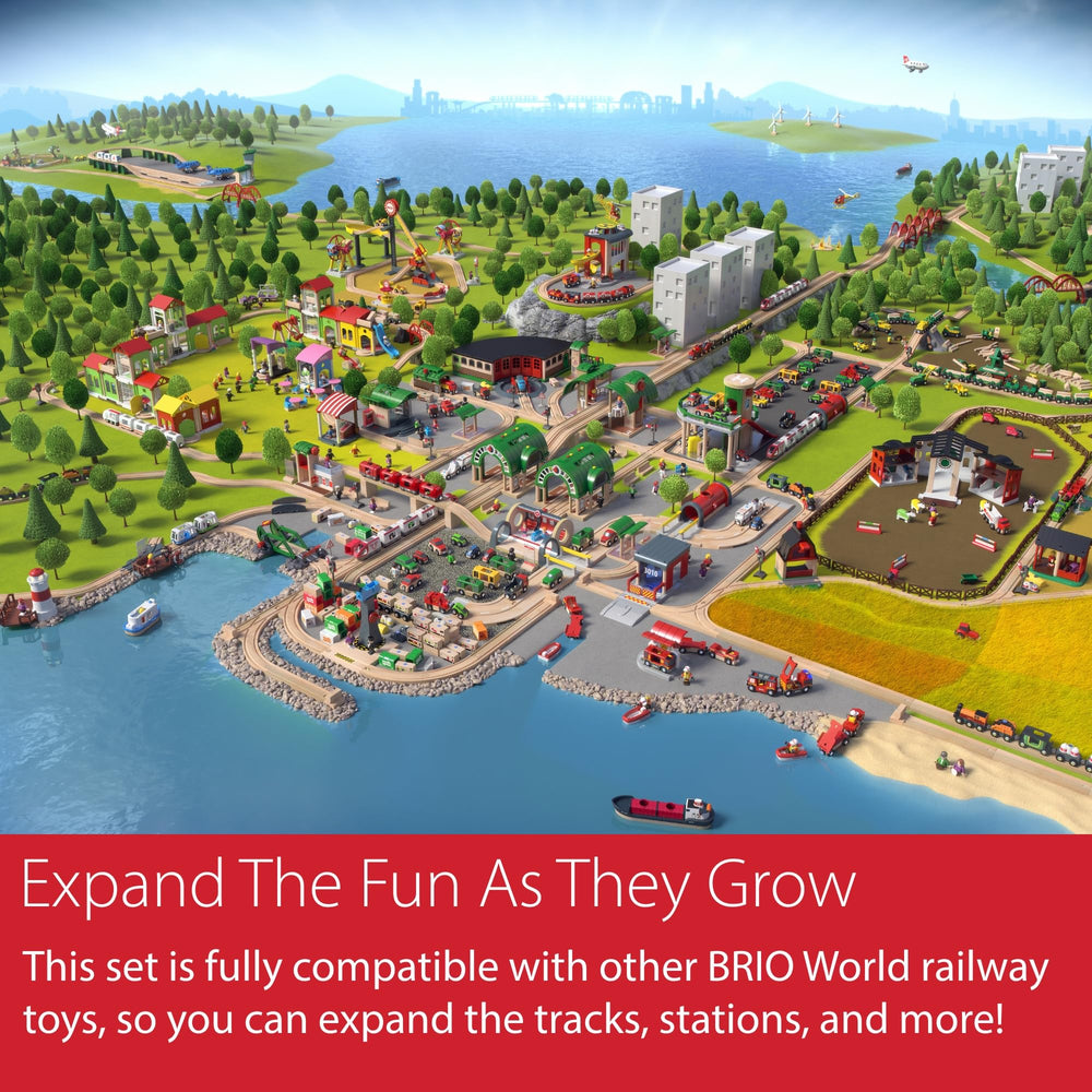 BRIO magnetic connection pieces enable quick, easy track building