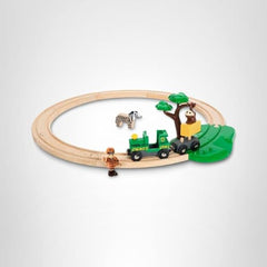BRIO World Safari packaging highlights safety-tested, FSC-certified materials.