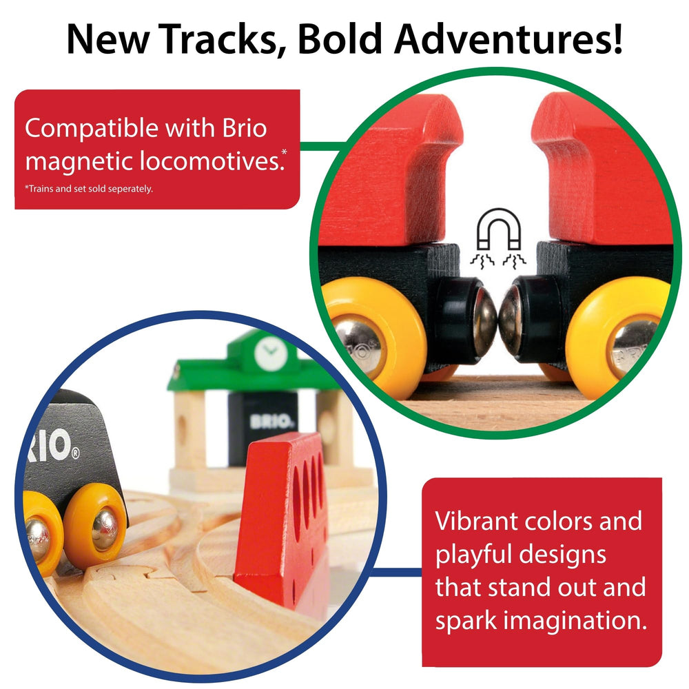 BRIO World Special Track Pack curved track adds smooth bends for layouts.