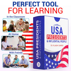 Briston USA Presidents flash cards rounded corners for easy handling