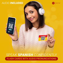 Briston Spanish Phrases Flash Cards durable glossy stock for daily use