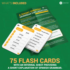Briston water-resistant cards stand up to daily classroom or home study.