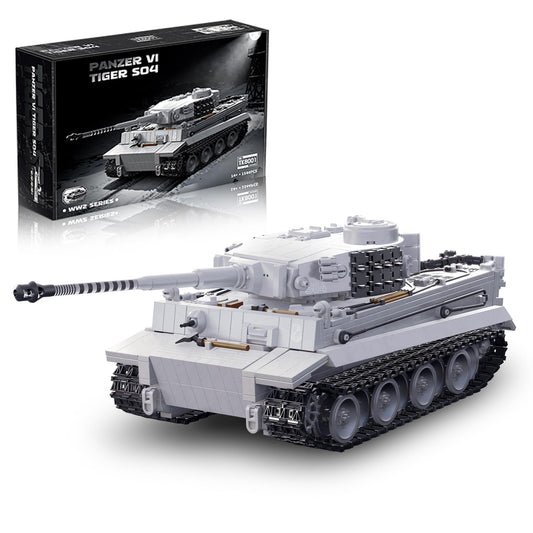 BrixVibe Tiger Heavy Tank S04 front view ideal for display and collection inspiration.