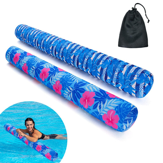 Brmoka inflatable pool noodle 2-pack offers versatile pool fun for all ages.