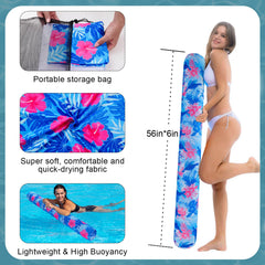 Brmoka pool noodle durable cloth cover provides soft touch and wear resistance.