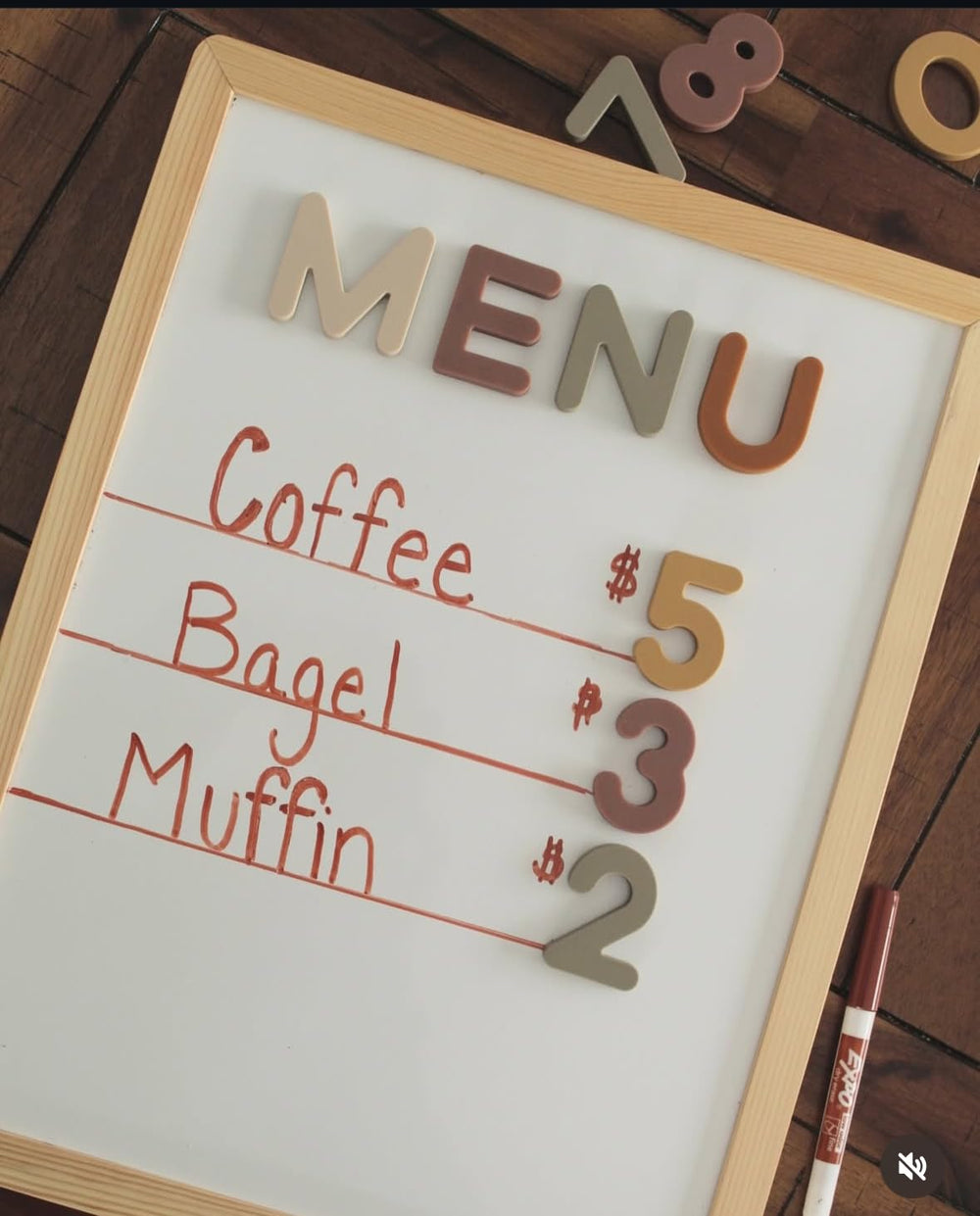 Brooklyn Neutral fridge and whiteboard magnets for versatile learning surfaces.