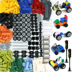 BroTex wheels and axles set for versatile vehicle builds and imaginative play