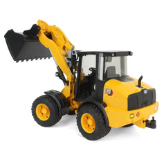 Bruder 02486 Cat Wheel Loader cab detail enhances lifelike detailing for kids.