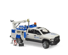 Bruder 02509 RAM 2500 service truck showing extendable crane assembly use