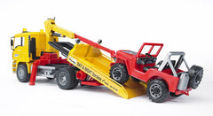 Bruder 02750 crane extension and swivel allow dynamic towing scenarios