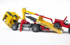 Bruder 02750 load handling gear with tracks and clamps for secure positioning