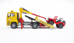 Bruder 02750 wheel chocks and fold-out legs add stability