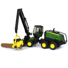 Bruder John Deere 1270G harvester sawing unit facilitates realistic log processing play
