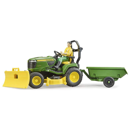 Bruder John Deere lawn tractor with trailer for versatile outdoor play