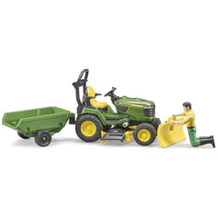Height-adjustable mowing unit on the John Deere tractor