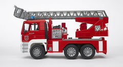 Bruder MAN Fire Engine crane extendable enables reach to simulate heavy lifting