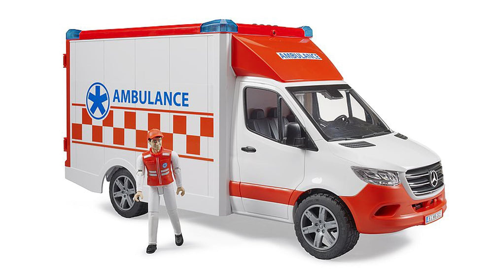 Bruder MB Sprinter Ambulance cab access with opening doors