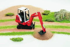 Bruder Schaeff HR 16 mini excavator 360 rotating cab enhances imaginative construction scenes