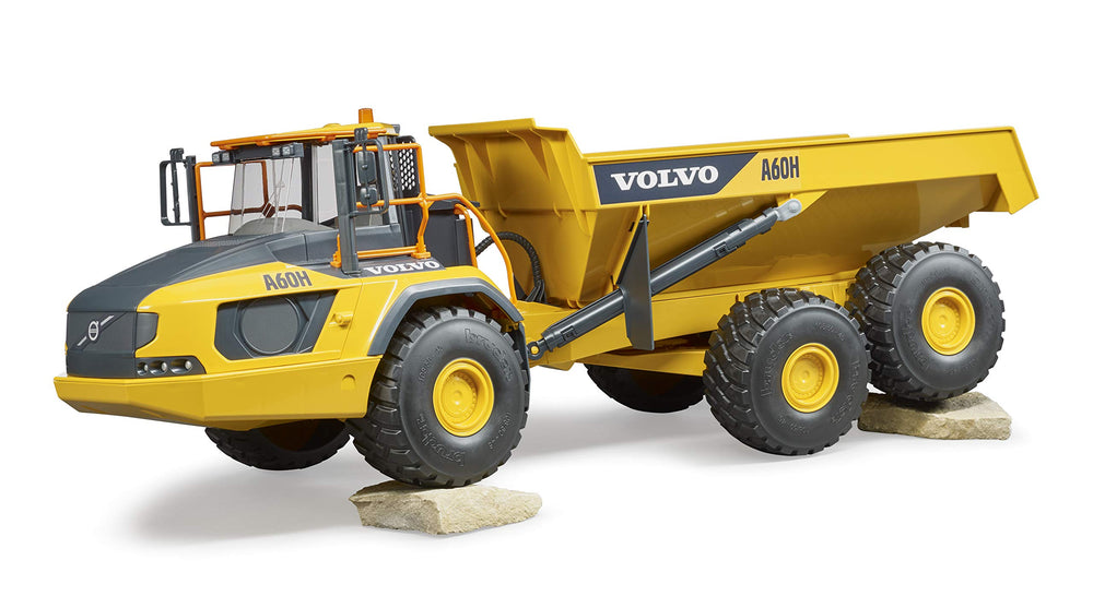 Bruder Volvo A60H Hauler in-use on a dirt worksite
