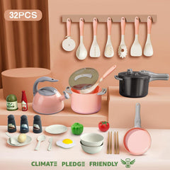 Bruvoalon pressure cooker with rotating lid enables realistic pretend cooking.