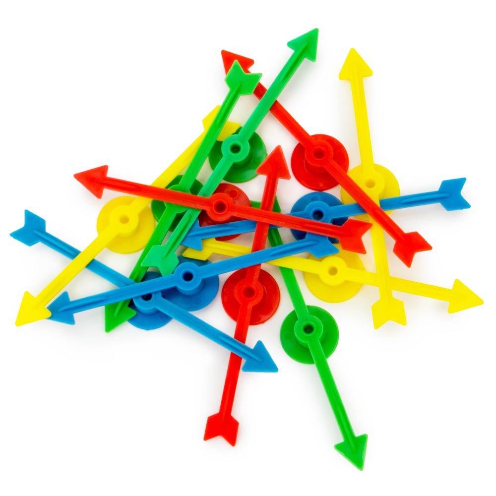 Brybelly yellow 4-inch arrow spinner for classroom activities