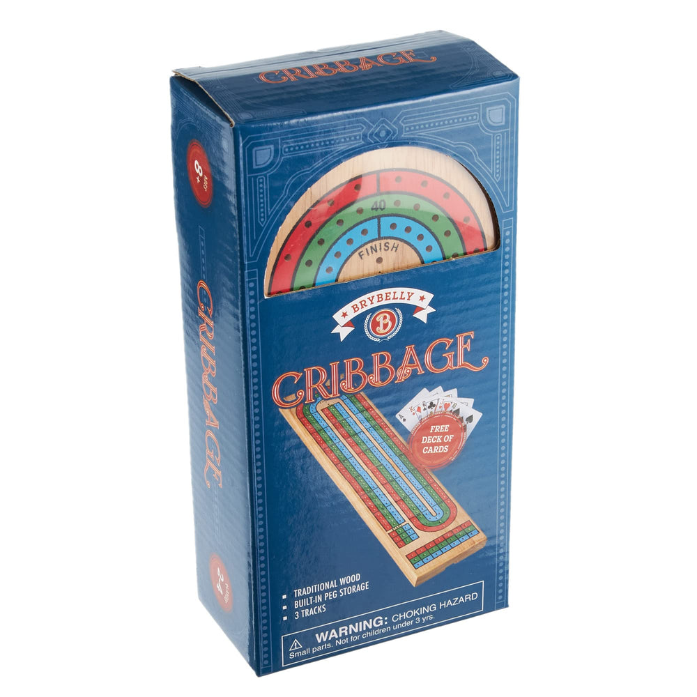 Brybelly cribbage set includes a standard deck of cards for instant play.