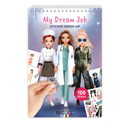 BSCOOL Sticker Dress Up My Dream Job cover page invites imaginative play and exploration.