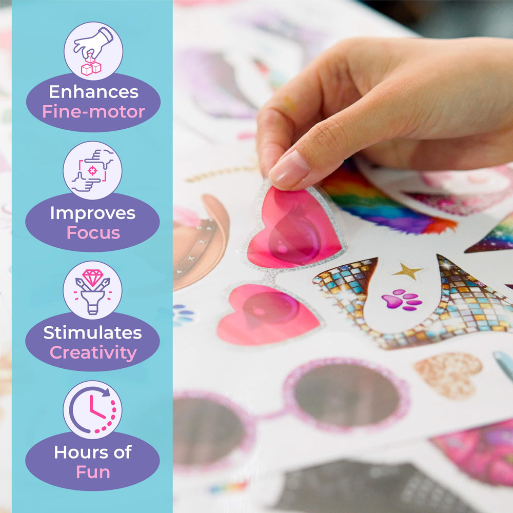 BSCOOL Sticker Dress Up gift for girls ages five to eight, a playful imagination booster
