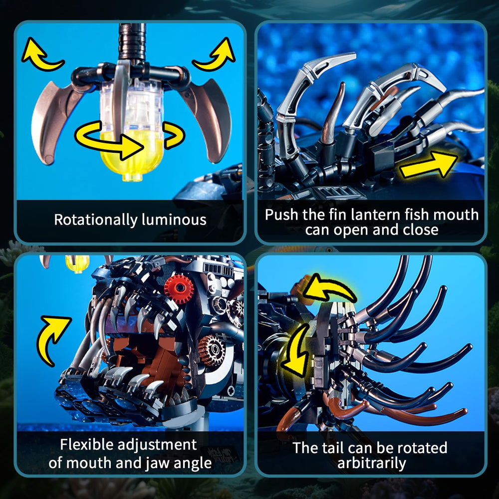 BseSparklion Angler Fish light during assembly for motivation