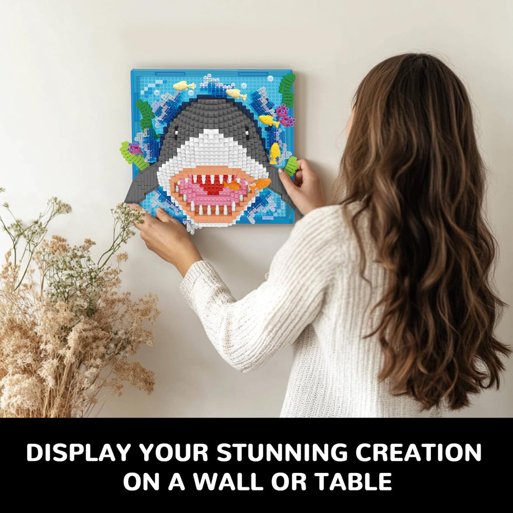 BseSparklion Shark 3D wall art packaging and inspection for quality.