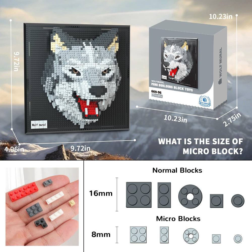 BseSparklion Wolf 3D table display showcases versatile decor on a desk or shelf.