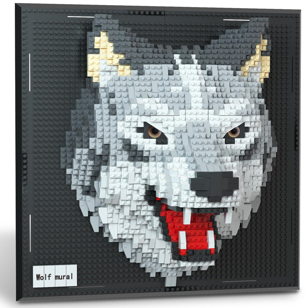 BseSparklion Wolf 3D wall art assembly creates a striking living room focal point.