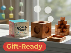 BSIRI Soma Puzzle Cube on office desk for quick cognitive breaks