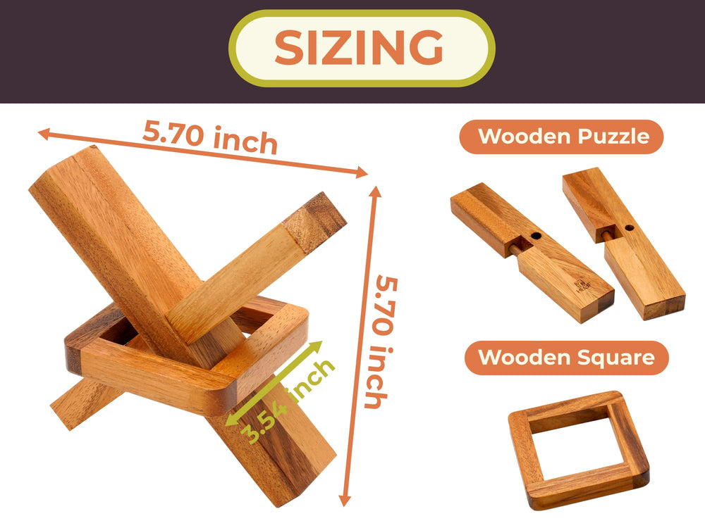 BSIRI wooden puzzle decor enhances a desk or coffee table