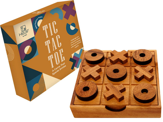 BSIRI wooden tic tac toe on a 5.5-inch tabletop for family game nights.