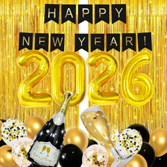 BSRESIN bottle balloon 43in black gold foil adds shimmering photos.