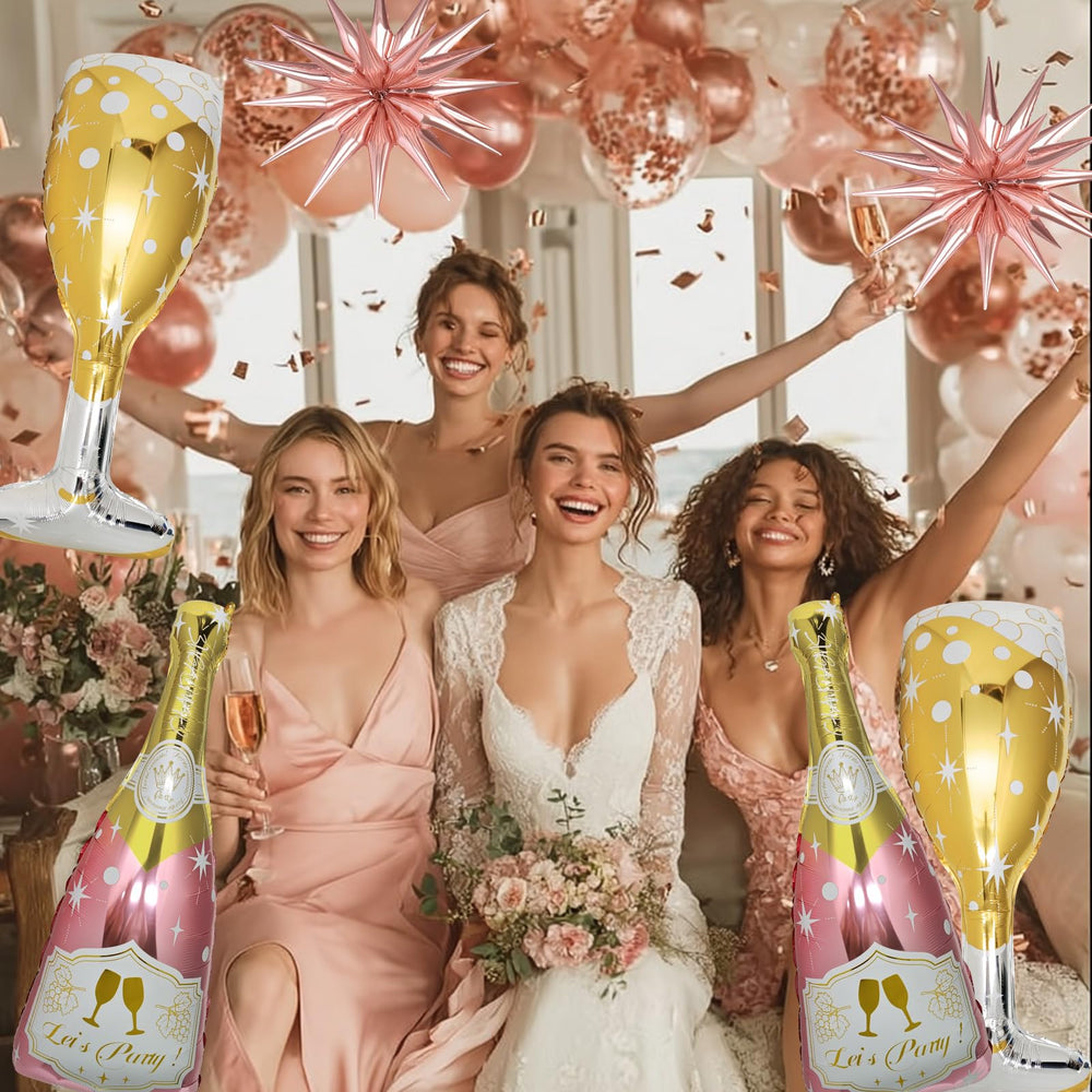 BSRESIN rose gold 10-inch balloons create striking focal points