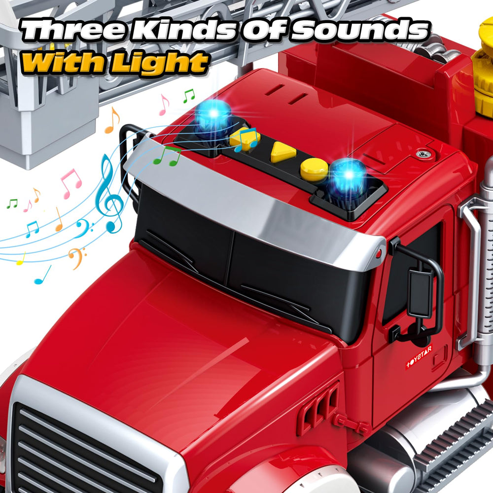 Bstoyder fire truck 360-degree rotating base enables dynamic rescue missions.