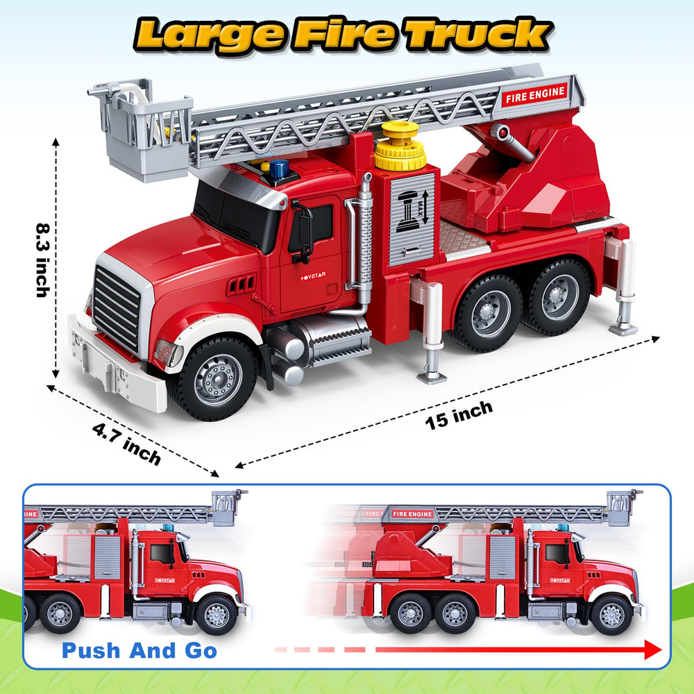 Bstoyder fire truck lights and sounds enhance active roleplay.