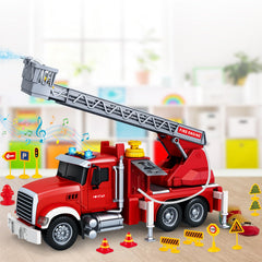 Bstoyder fire truck storage compartments keep accessories organized.