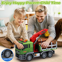 Bstoyder log-transport feature invites kids to simulate cargo trips and planning.