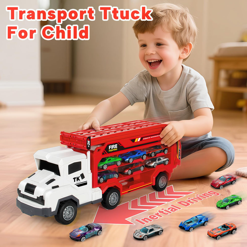 Six metal racing cars deliver durable, die-cast excitement for solo or group play.
